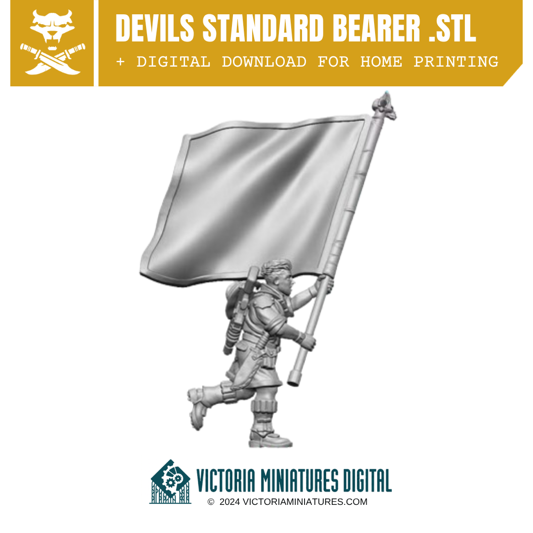 Devils Standard Bearer .STL Download Victoria Miniatures