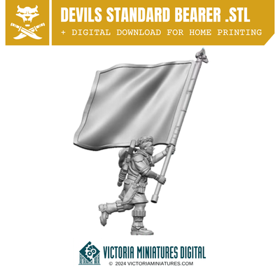 Devils Standard Bearer .STL Download Victoria Miniatures