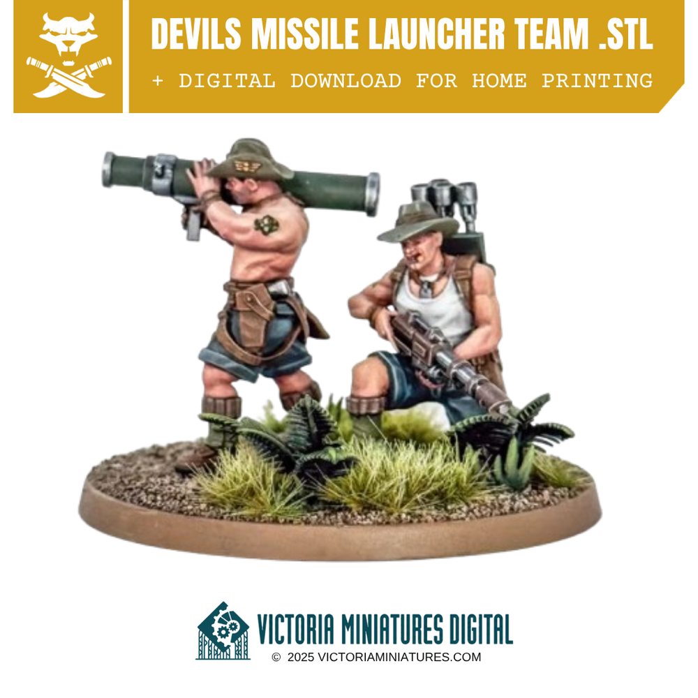 Devils missile Launcher Team .STL Download Victoria Miniatures