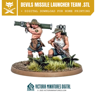 Devils missile Launcher Team .STL Download Victoria Miniatures