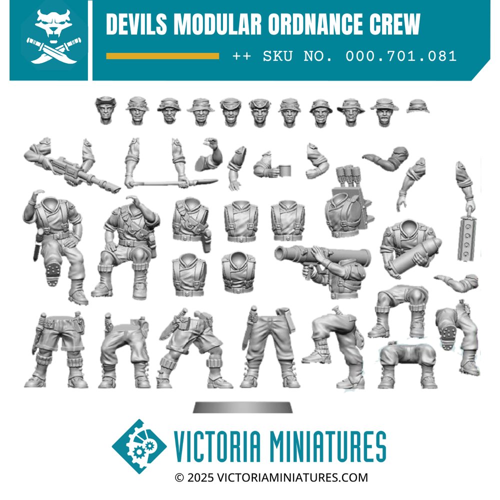 Devil's Modular Ordnance Crew Victoria Miniatures