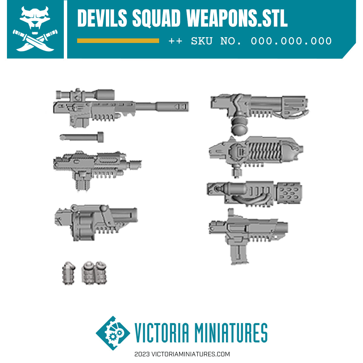 Van Diemen's World Devils Weapons .STL Download