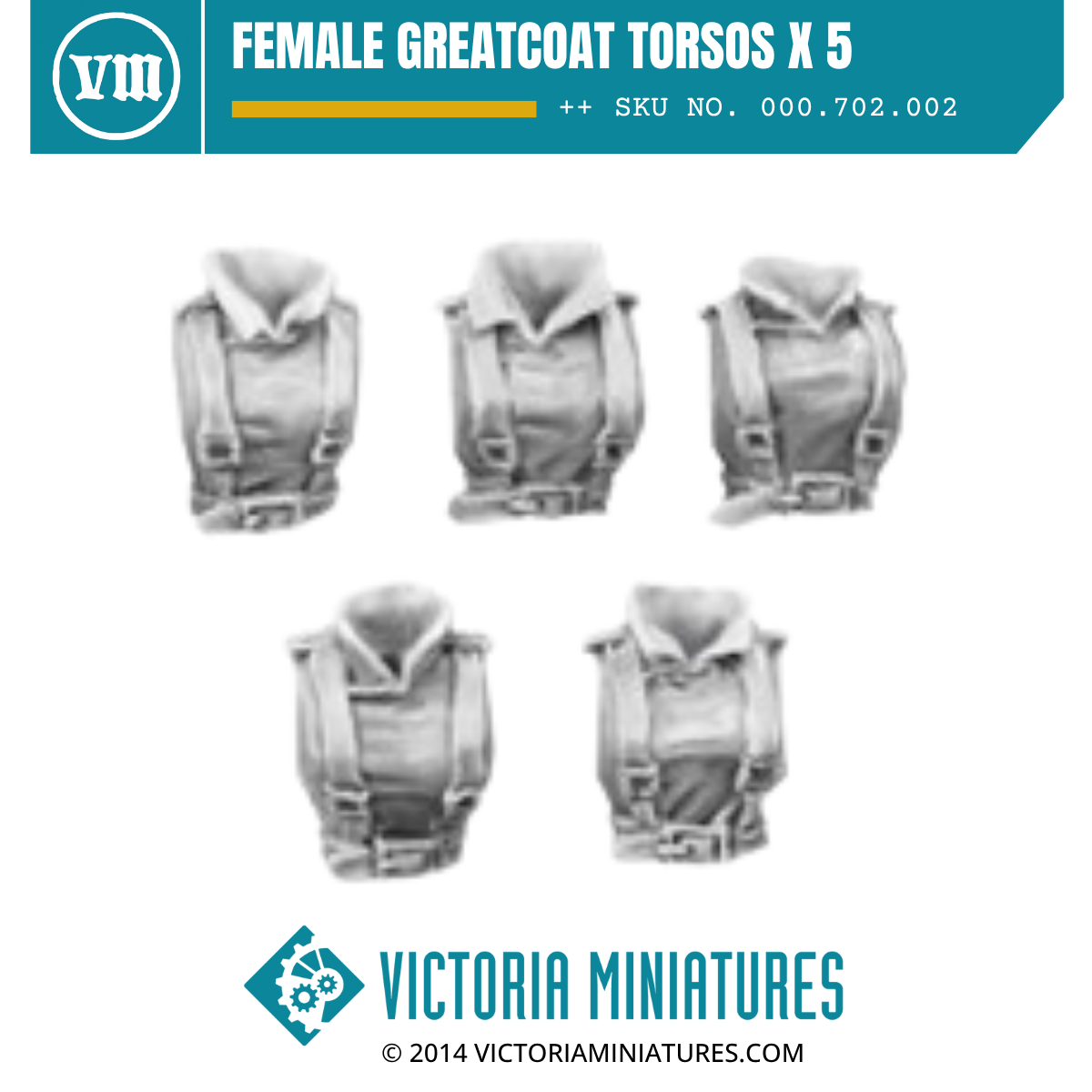 Female Greatcoat Torsos x 5