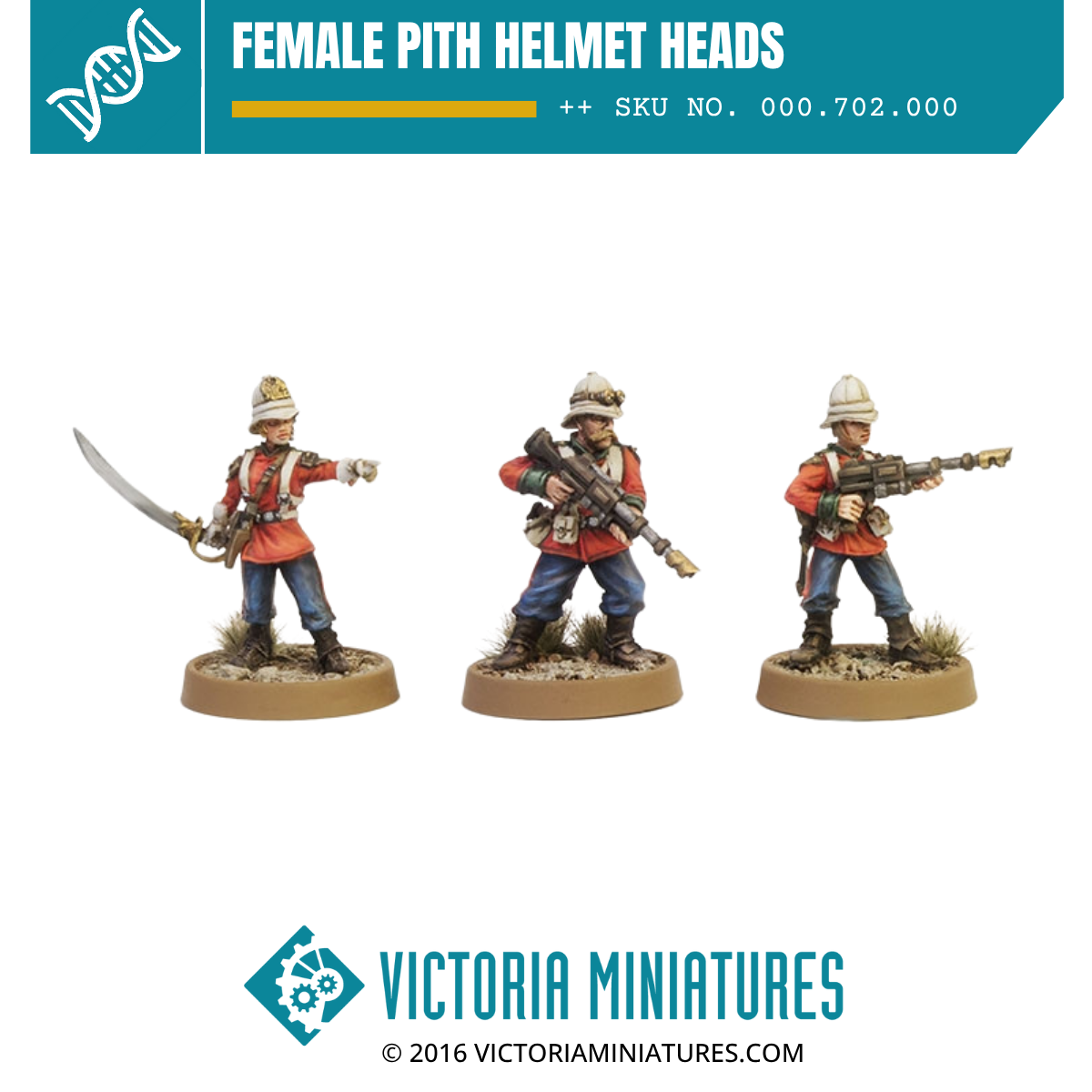 Female Pith Helmet Heads