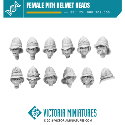 Female Pith Helmet Heads