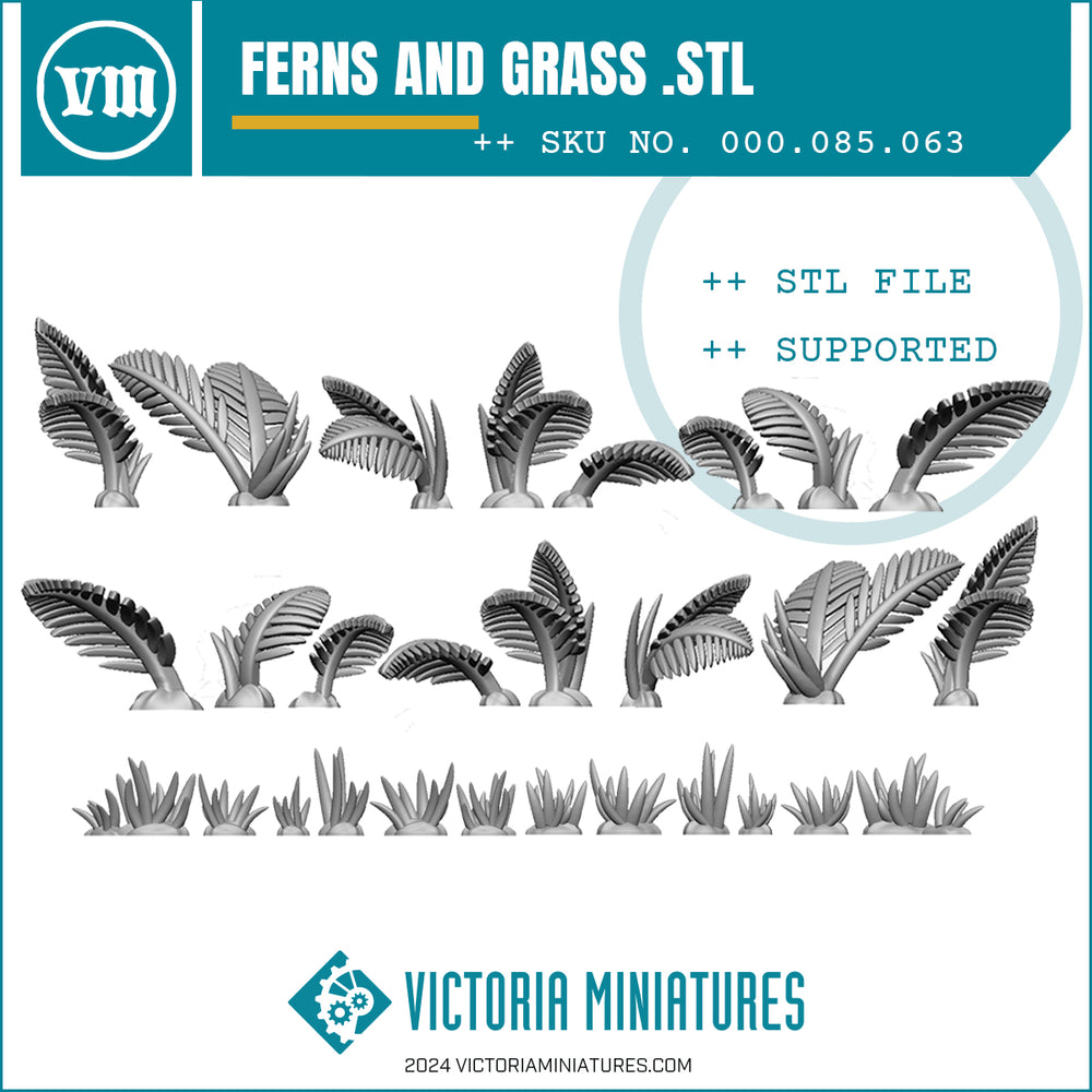 Ferns and Grass. STL Download