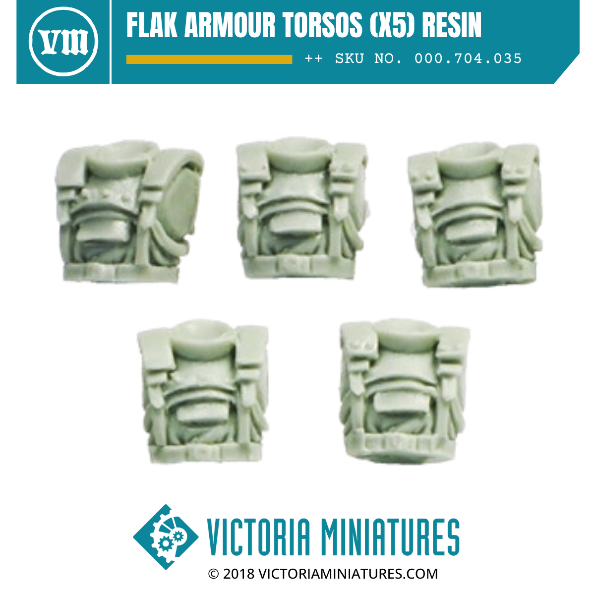 Flak Armour Torsos (x5) Resin