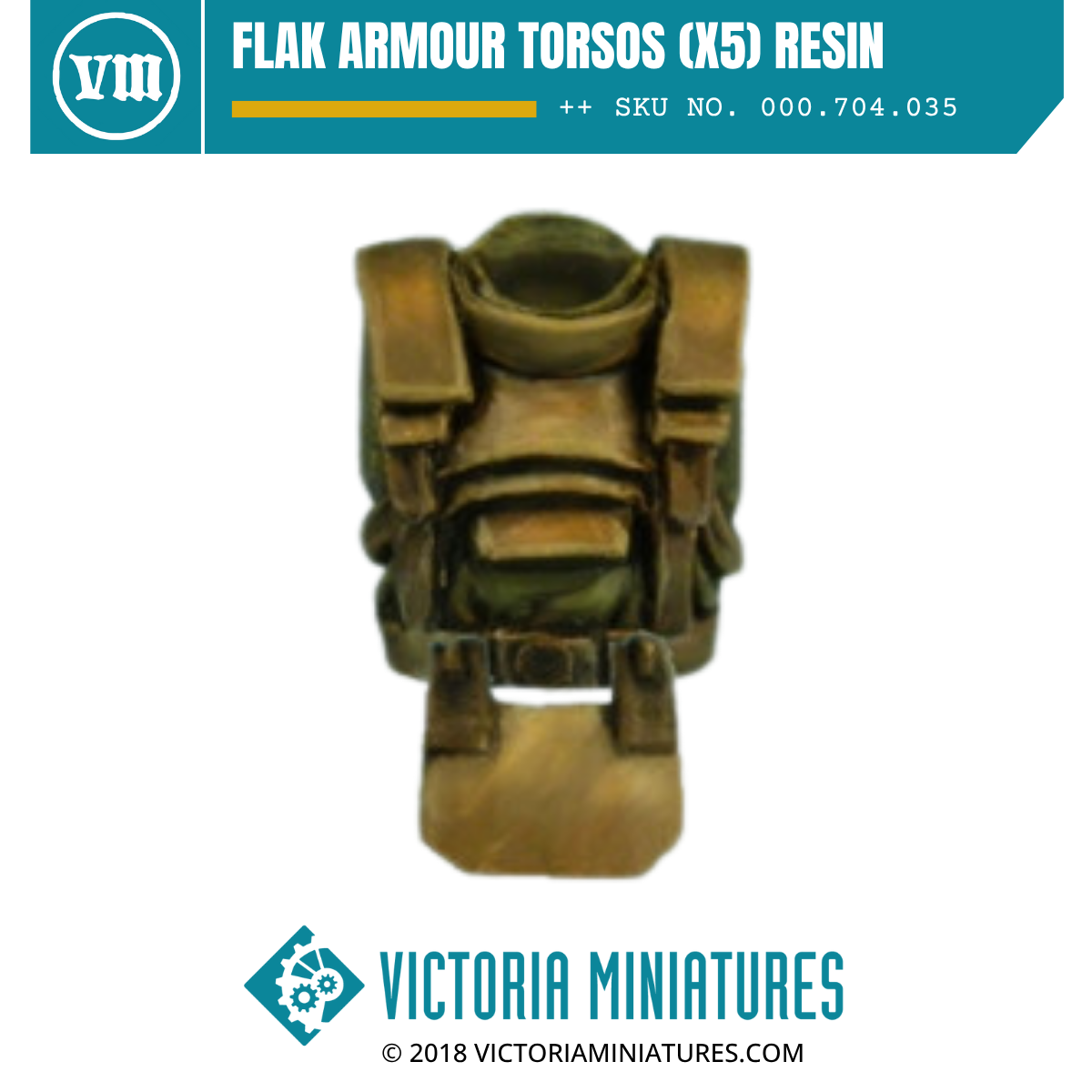 Flak Armour Torsos (x5) Resin