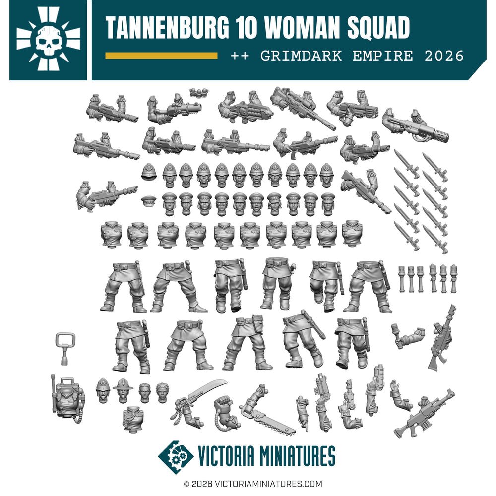 Tannenburg 10 Woman Squad Victoria Miniatures