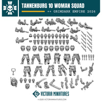 Tannenburg 10 Woman Squad Victoria Miniatures
