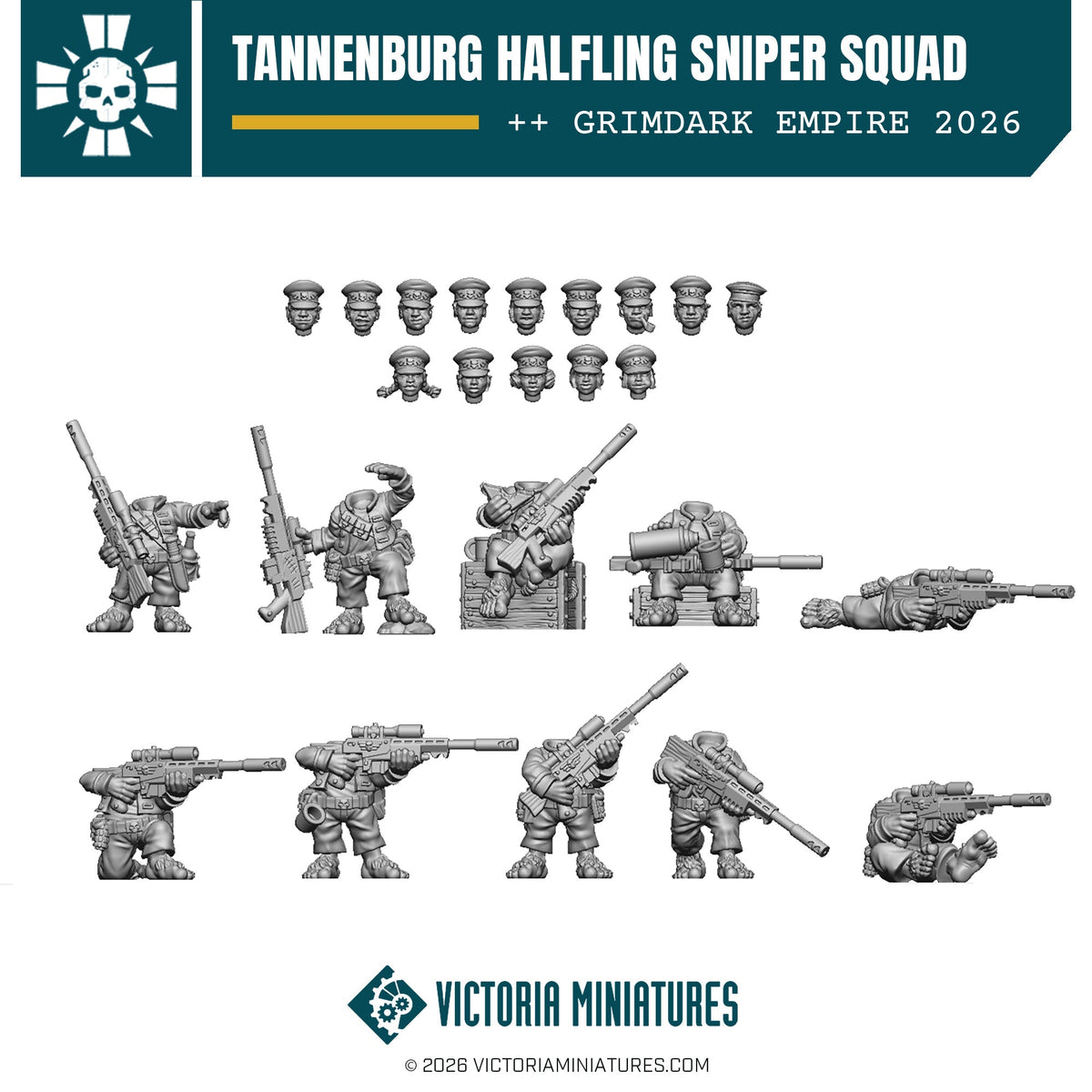 Tannenburg Halfling Sniper Squad Victoria Miniatures