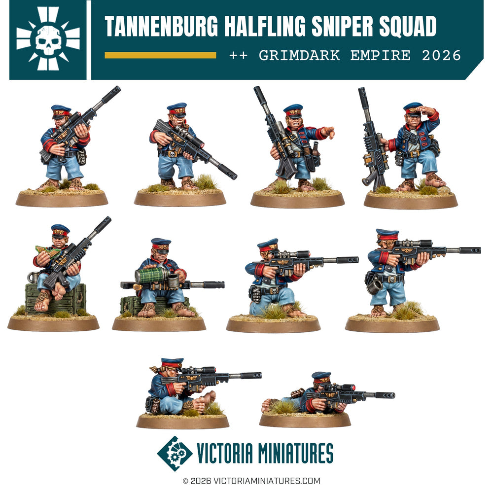 Tannenburg Halfling Sniper Squad Victoria Miniatures