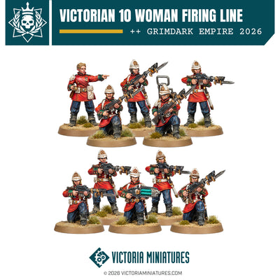 Victorian 10 Woman Firing Line Victoria Miniatures
