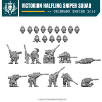 Victorian Halfling Sniper Squad Victoria Miniatures