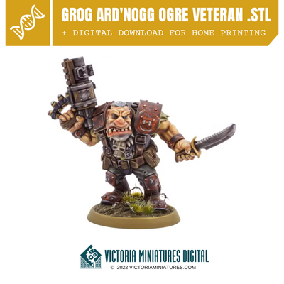 Grog Ard'Nogg Ogre Veteran .STL File Victoria Miniatures