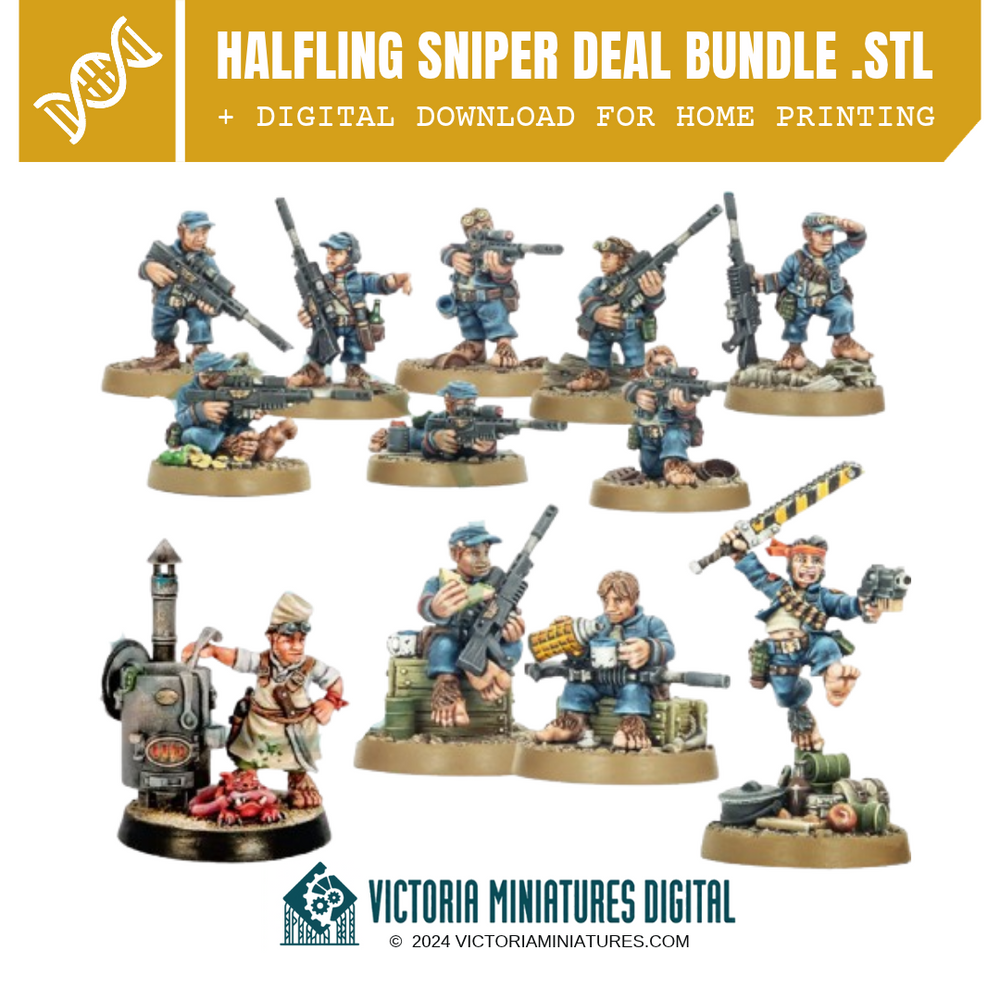 Halfling Sniper Digital Bundle Victoria Miniatures