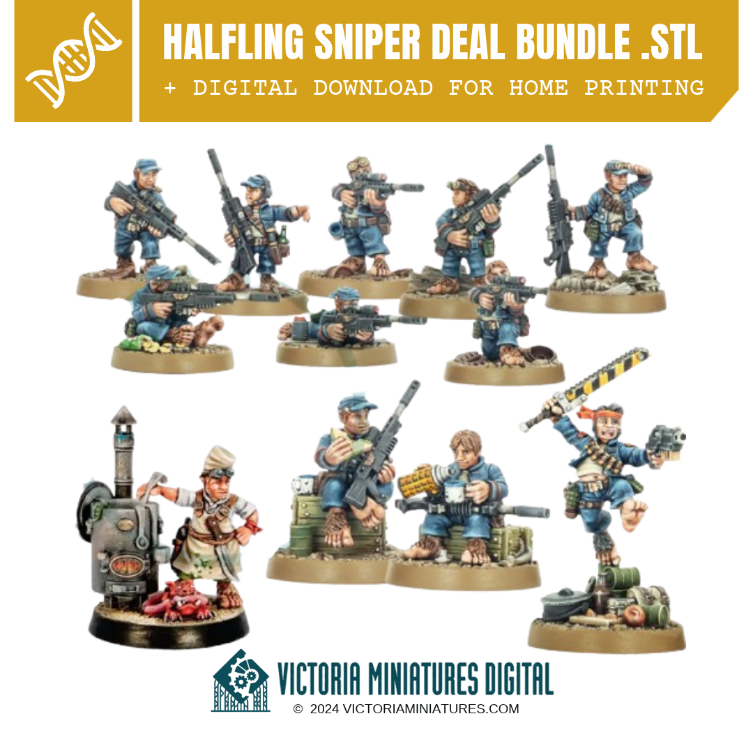 Halfling Sniper Digital Bundle Victoria Miniatures