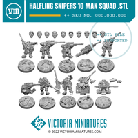 Halfling Snipers 10 Man Squad .STL Files