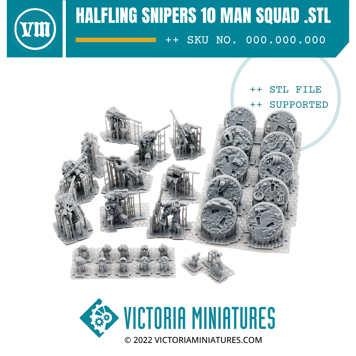 Halfling Snipers 10 Man Squad .STL Files
