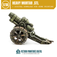 Heavy Mortar .STL Download Victoria Miniatures