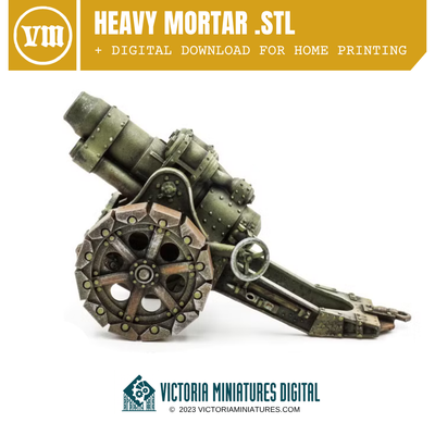 Heavy Mortar .STL Download Victoria Miniatures