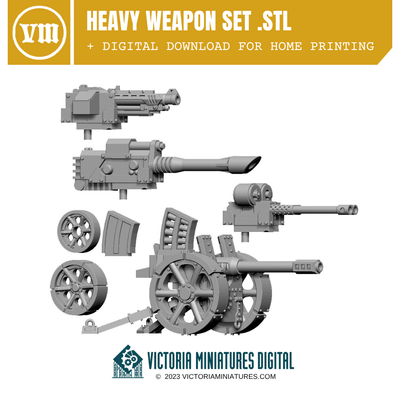 Heavy Weapon Set .STL Download Victoria Miniatures