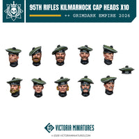 95th Rifles Kilmarnock Cap Heads (Male) Victoria Miniatures