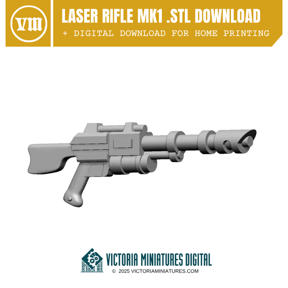 Laser Rifle MK1 .STL Download Victoria Miniatures