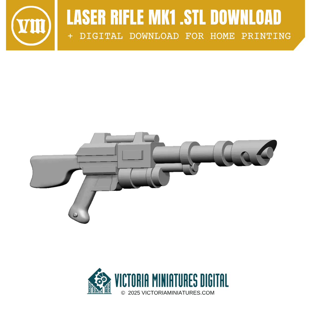 Laser Rifle MK1 .STL Download Victoria Miniatures
