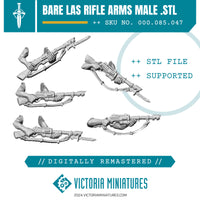 Bare Las Rifle Arms Male Remastered. STL Download