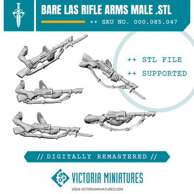 Bare Las Rifle Arms Male Remastered. STL Download