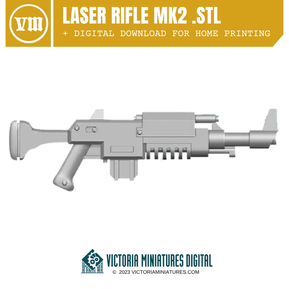 Laser Rifle MK2 .STL Download Victoria Miniatures
