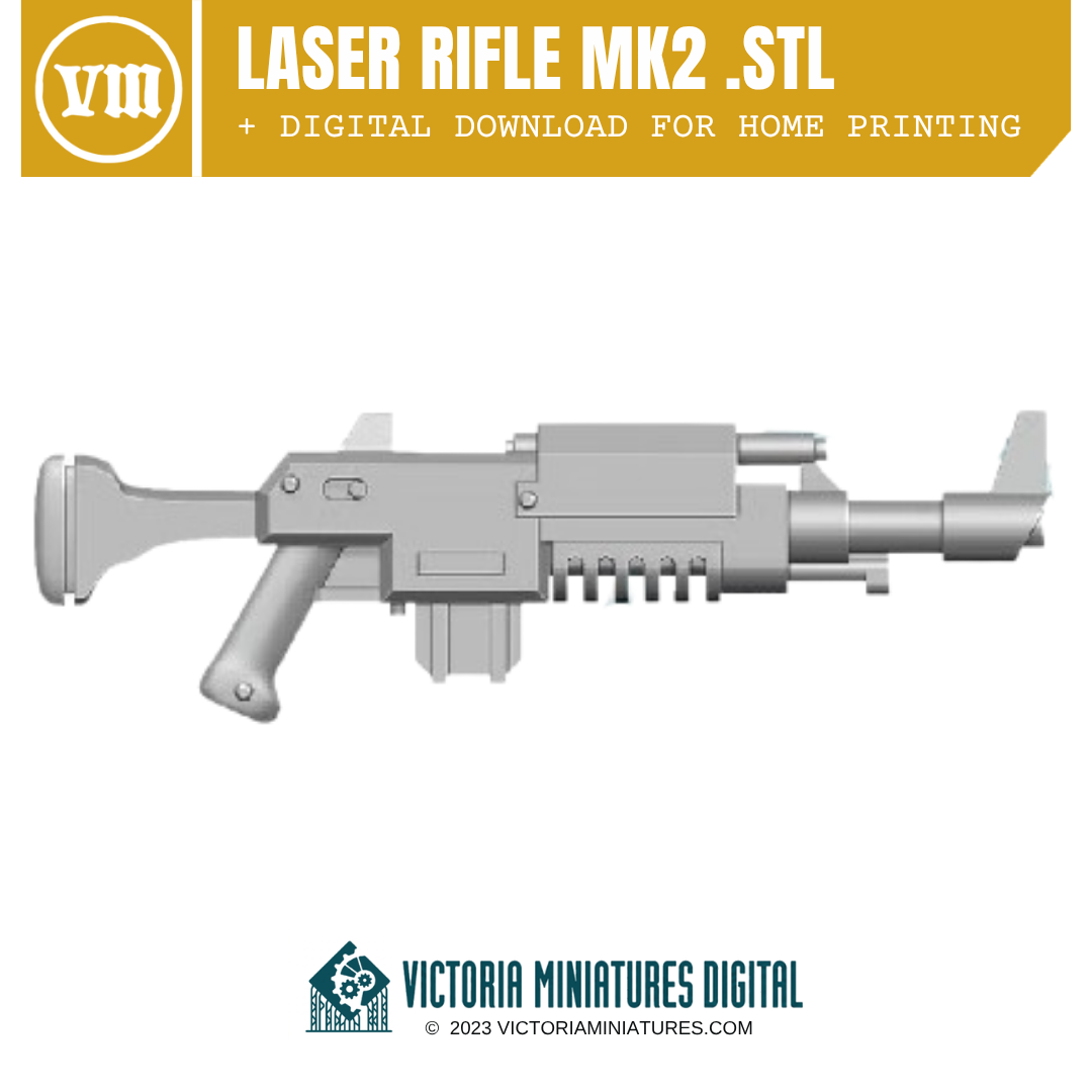 Laser Rifle MK2 .STL Download Victoria Miniatures