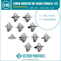 Lemon Squeezer Hat Heads Female x10 .STL Download