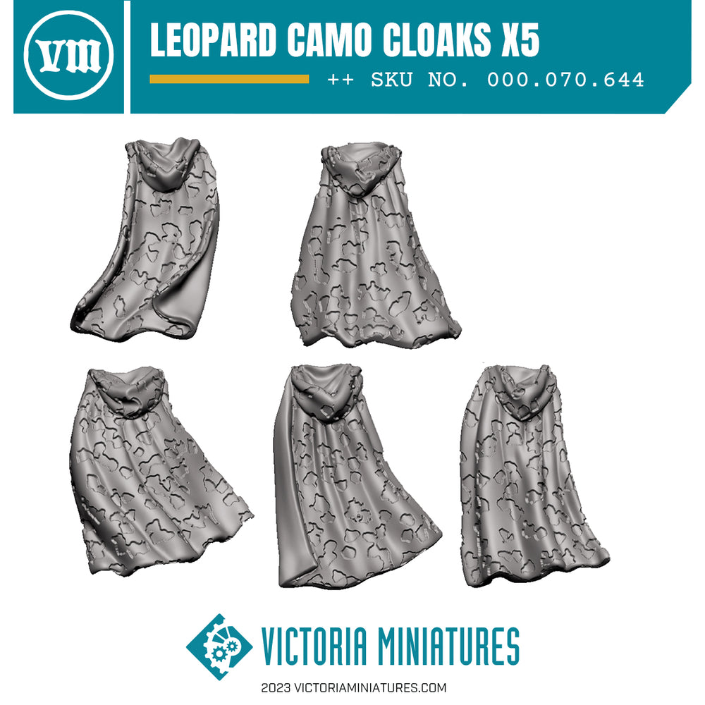 Leopard Camo Cloaks x5