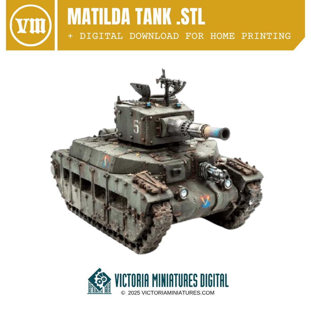 Matilda Tank .STL Download Victoria Miniatures