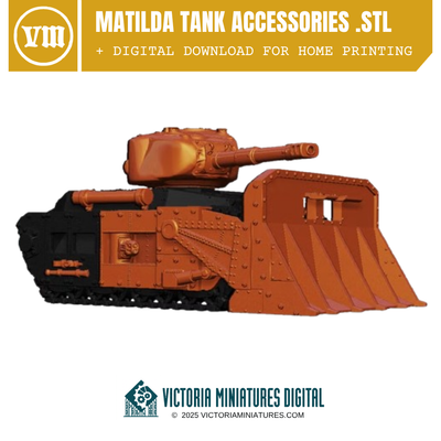 Matilda Tank Accessories .STL Download Victoria Miniatures