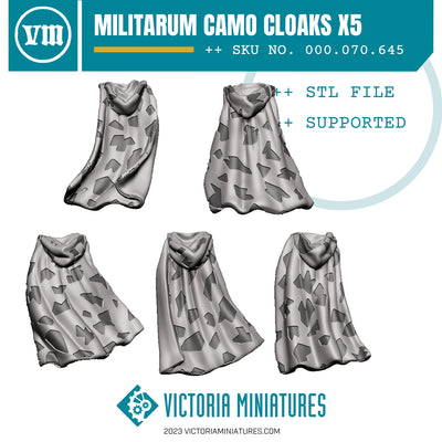 Militarum Camo Cloaks x5 .STL Download