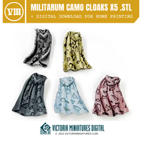 Militarum Camo Cloaks x5 .STL Download Victoria Miniatures