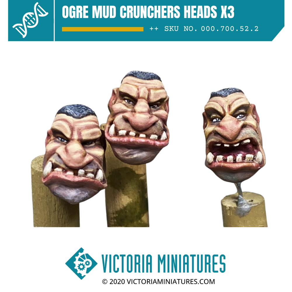 Ogre Mud Crunchers Heads x3