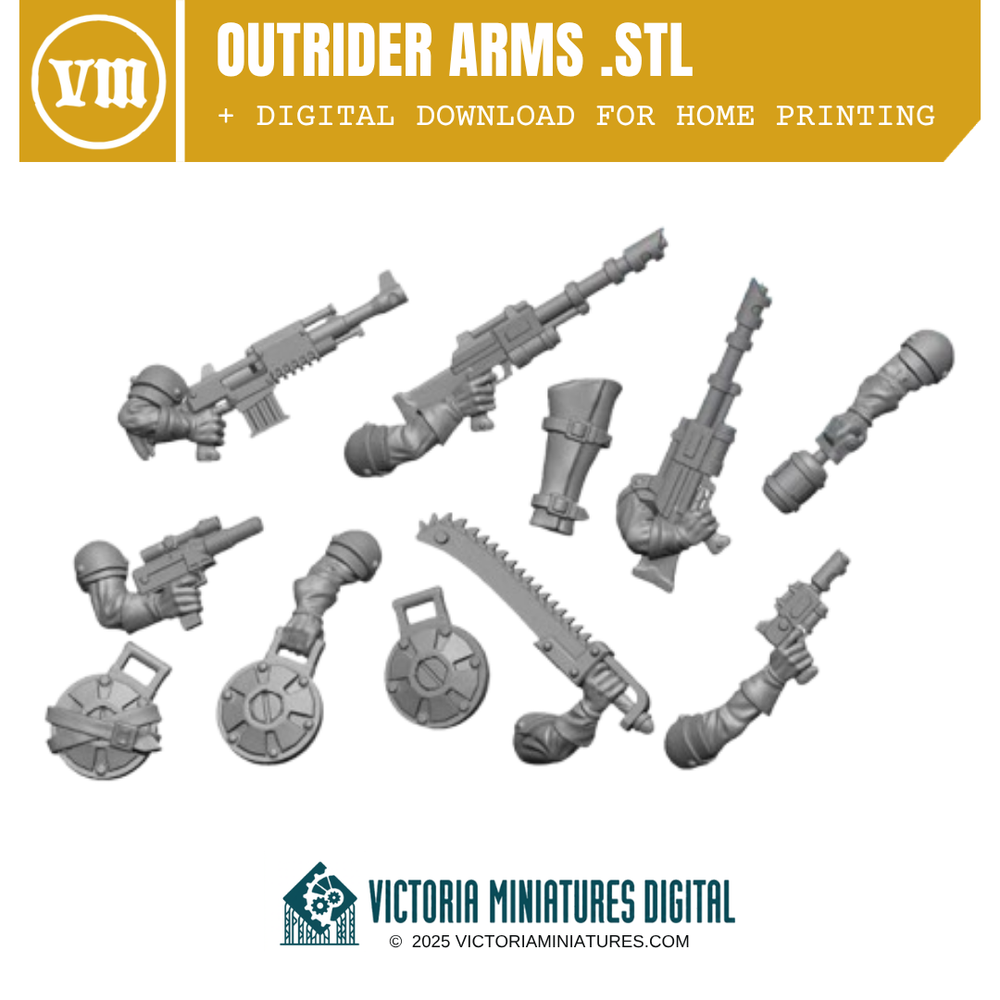 Rough Rider Outrider Arms .STL Download Victoria Miniatures