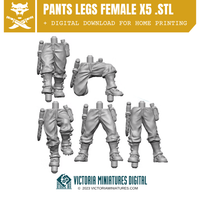 Van Diemen's World Devils Pants Legs Female x5 .STL Download Victoria Miniatures