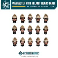 Pith Helmet Character Heads Victoria Miniatures