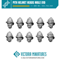 Pith Helmet Heads Male x10