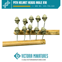 Pith Helmet Heads Male x10