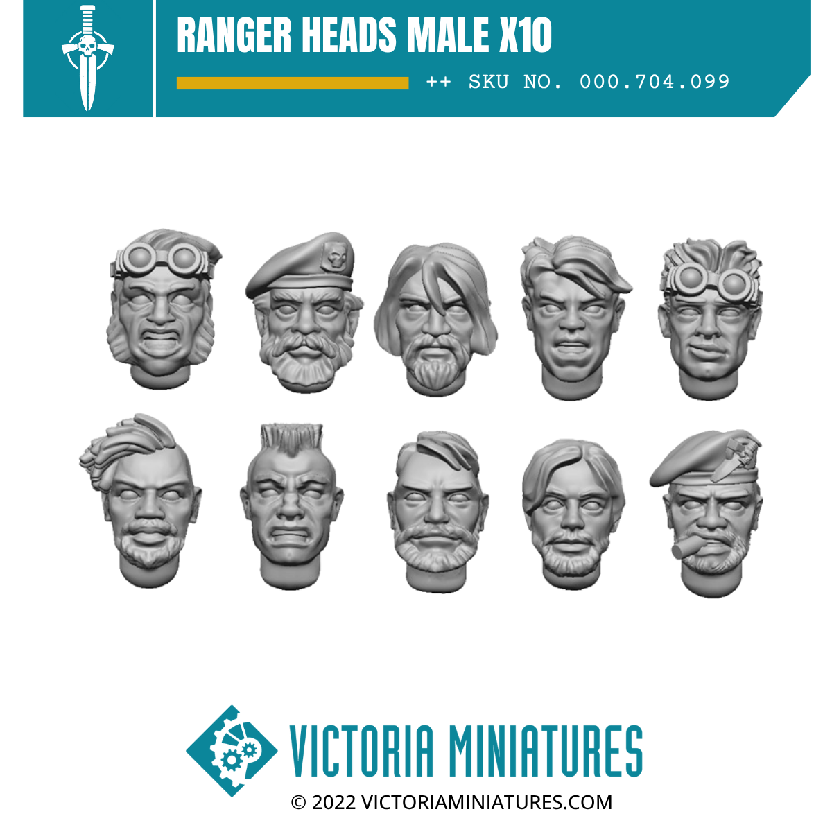 Ranger Heads Male x10