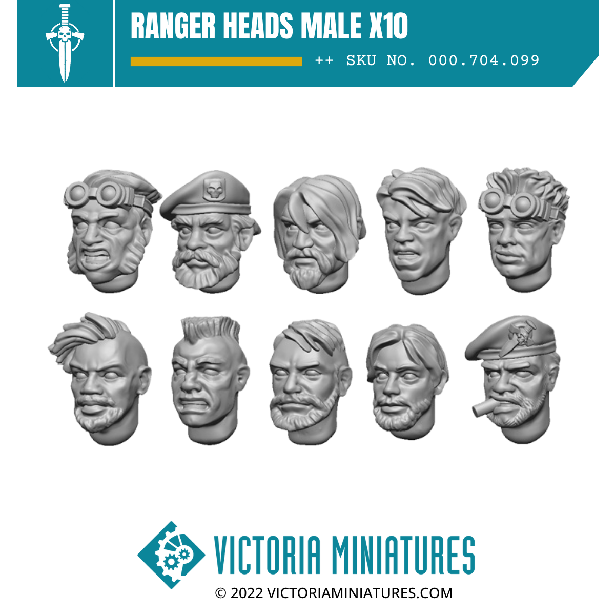 Ranger Heads Male x10
