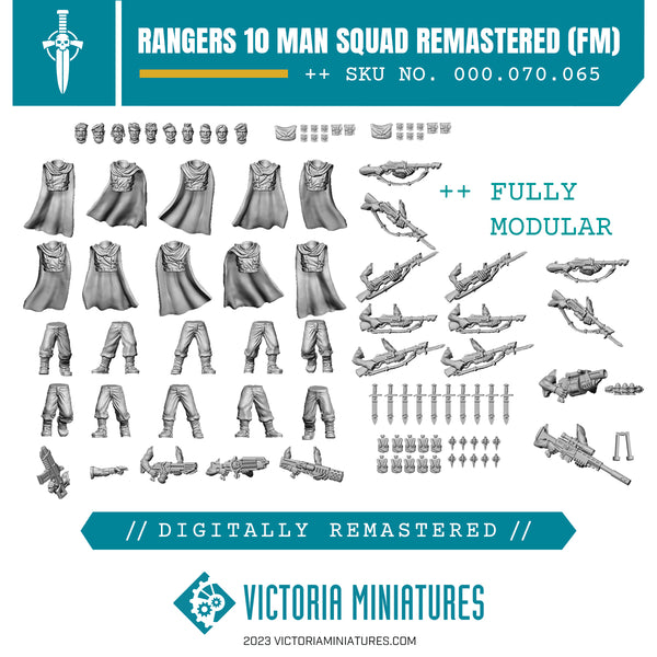 Rangers 10 Man Squad Remastered (FM) – Victoria Miniatures