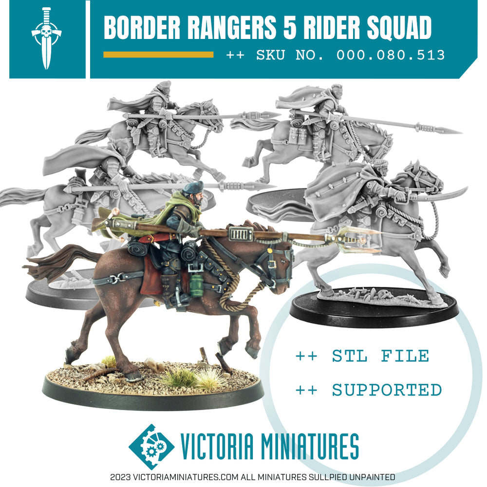 Border World Rangers Border World Rangers Rough Rider Squad .STL Download – Victoria Miniatures