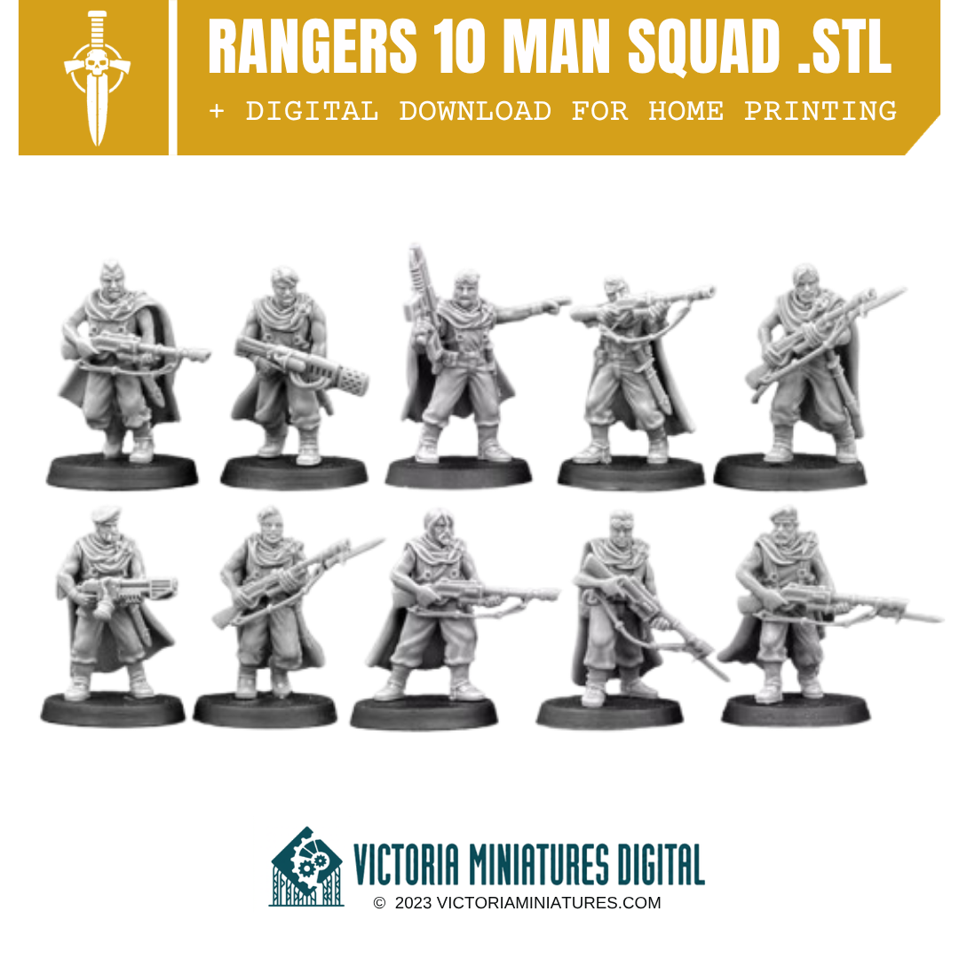 Rangers 10 Man Squad Remastered (FM) Victoria Miniatures